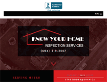 Tablet Screenshot of knowyourhome.ca
